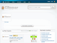 Tablet Screenshot of hotcouponclipper.com